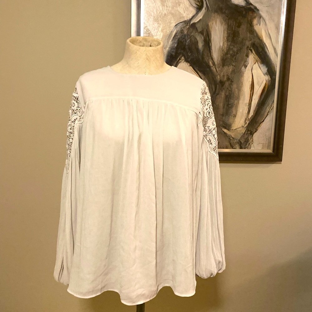 LOFT Balloon Puff Sleeve Blouse Size S